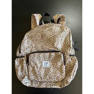 Heathers Closet Backpack Animal Print Lightweight Nylon Tan Pink Leopard Cheetah
